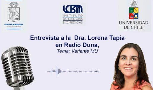 Entrevista a la Dra. Lorena Tapia y variante Mu en radio DUNA