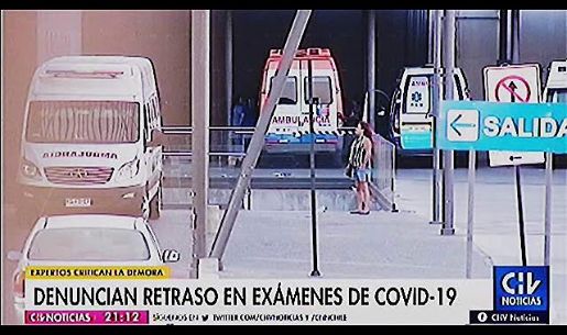 Reportaje Chilevisión Noticias y CNN Chile sobre retraso en resultados test COVID 19