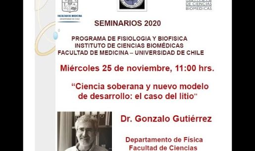 Seminario Dr. Gonzalo Gutiérrez: “Ciencia soberana y nuevo modelo de desarrollo: el caso del litio”