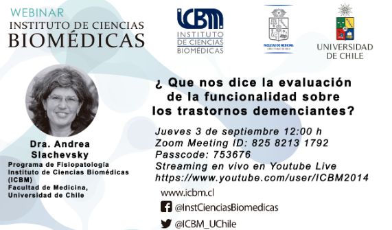 4to Webinar ICBM: ¿Qué nos dice la evaluación de la funcionalidad sobre los trastornos demenciantes?