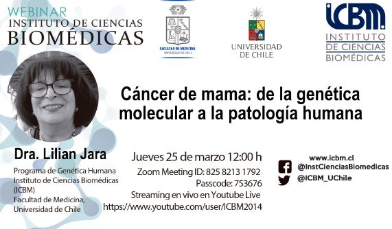 Webinar: Cáncer de mama: de la genética molecular a la patología humana