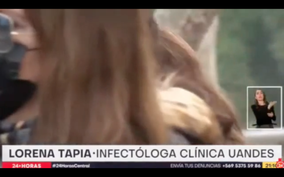 Entrevista a Dra. Lorena Tapia en noticiero central de TVN, sobre aumento de contagios por Covid-19